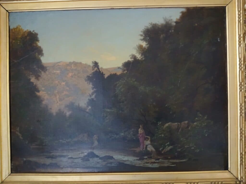Estimation d’une Peinture Authentique datant de 1879 signée par Louis Francais avec un Magnifique Cadre Doré en Très Bon État