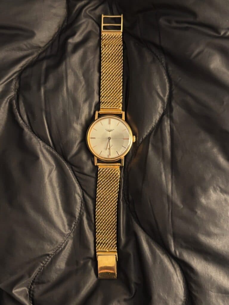 Estimation de valeur pour une montre Longines vintage en or pour homme datant des années 50-60