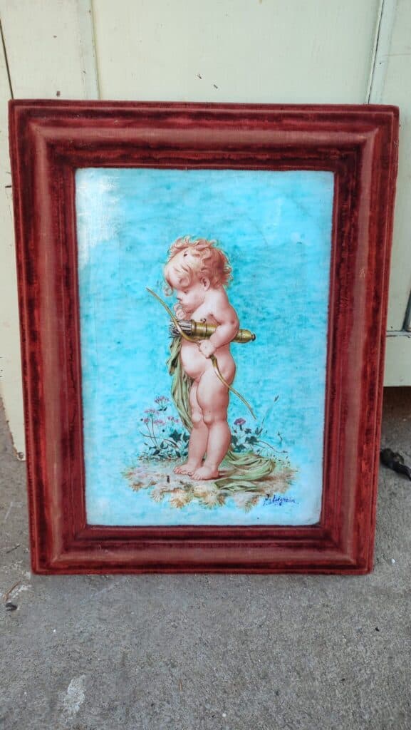 Théodore Deck: Plaque en Faïence avec Décor de Jules Legrain datant des années 1880