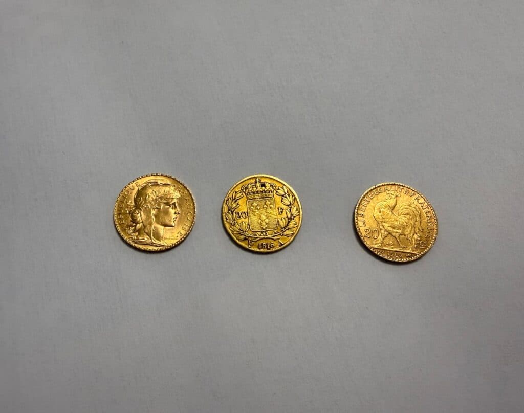 Estimation d’une collection de pièces d’or datant de 1818, 1906 et 1910