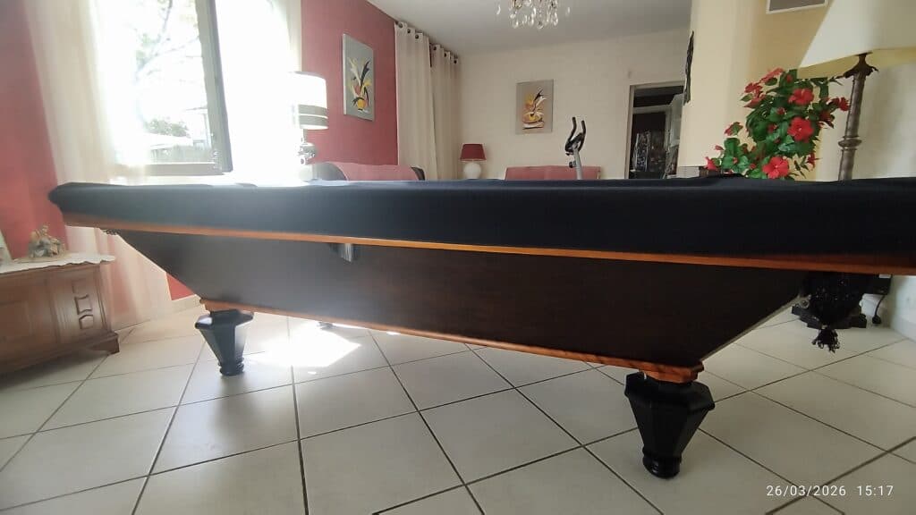 Billard mixte bois massif ardoise 1880-1930
