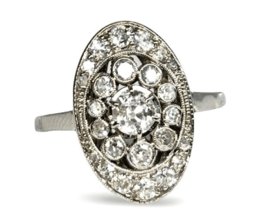 Évaluation d’une bague en or blanc 18k avec diamants du XIXe siècle Évaluation d’une bague en or blanc 18k avec diamants du XIXe siècle